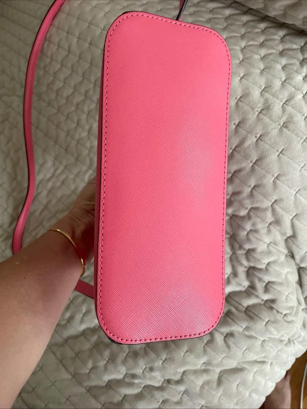 kate spade Pink Saffiano Scallop Crossbody Bag